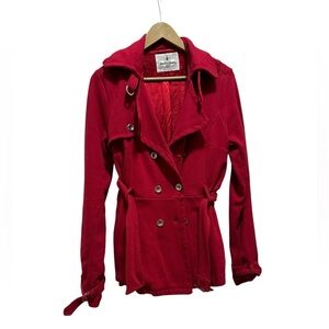 Twisted Heart Vintage rare Red Belted Coat Size L